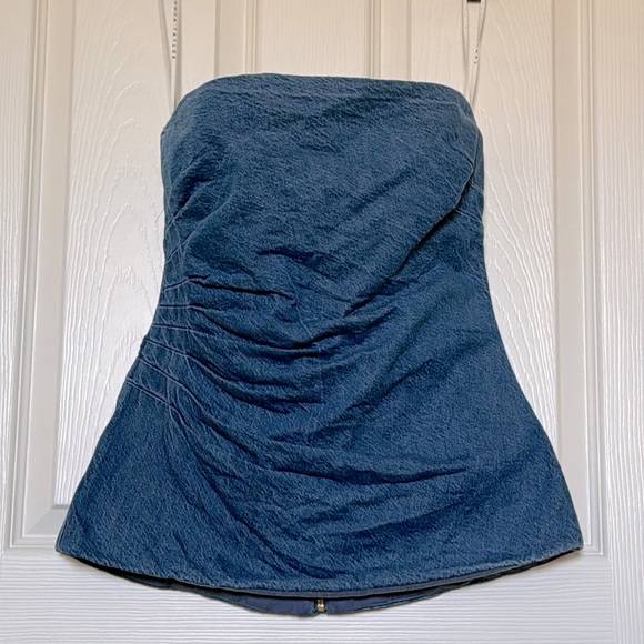 Tanya Taylor Tops - New! Tanya Taylor Leandra Strapless Denim Top